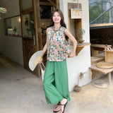 Clarice 2-Piece Printed Cheongsam Top Set