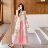 Yarrow 2-Piece Floral Top and Pants Set Cheongsam