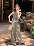 Theresa 2-Piece Sleeveless Top and Pants Set Cheongsam