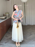 Interlude 2-Piece Floral Print Cheongsam Set