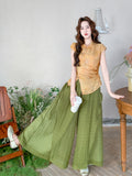 Persephone 2-Piece Green Cheongsam Top Set
