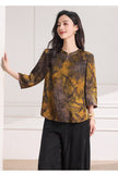 Azalea Floral Print Relaxed Cheongsam Top