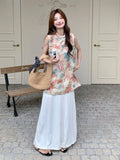Polaris 2-Piece Gradient Print Cheongsam Set