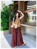 Bernadette 2-Piece Print Vest Set Cheongsam