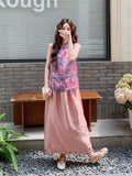 Poinsettia 2-Piece Floral Satin Cheongsam Set