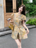 Melisande 2-Piece Gradient Print Cheongsam Set