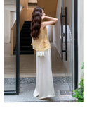 Elisabetta 2-Piece Embroidered Sleeveless Cheongsam Set
