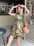 Crescendo 2-Piece Tencel Linen Cheongsam Set