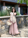 Anastasia 2-Piece Print Wide-Leg Cheongsam Set