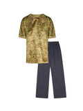 Shimmer 2-Piece Light Green Floral Cheongsam Set