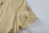 Arabella Light Yellow Embroidered Cheongsam Dress