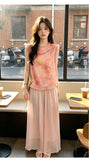 Cora 2-Piece Pink Floral Cheongsam Set