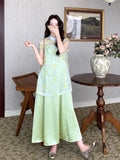 Marcelline 2-Piece Embroidered Cheongsam Top Set