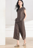 Odette 2-Piece Rose Brown Red Cheongsam Set