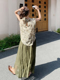 Johanna 2-Piece Vintage Print Vest Set Cheongsam