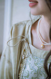 Peony 2-Piece Algae Green Lace Cheongsam Top