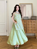 Marcelline 2-Piece Embroidered Cheongsam Top Set