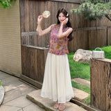 Virtue 2-Piece Purple Gradient Cheongsam Top