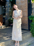 Rayna 2-Piece Lace Jacquard Satin Cheongsam Set