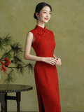 Elowen Glamorous Bridal Gown Red Cheongsam Dress Elegant Qipao