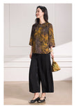 Azalea Floral Print Relaxed Cheongsam Top