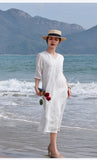 Cashmere Gregarious V Neck Embroidered Cheongsam Qipao Dress