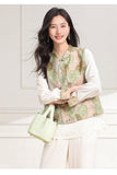 Haute 2-Piece Green Rice Pattern Cheongsam Set