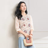 Dara 2-Piece Pink Pattern Cheongsam Top