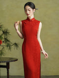 Elowen Glamorous Bridal Gown Red Cheongsam Dress Elegant Qipao