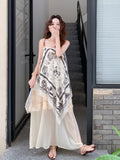 Wilhelmine Off-White Lace Tassel Cheongsam Dress