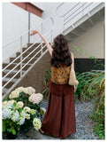 Bernadette 2-Piece Print Vest Set Cheongsam