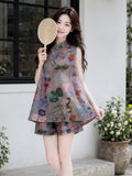 Daffodil 2-Piece Floral Cheongsam Top Set