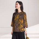 Azalea Floral Print Relaxed Cheongsam Top
