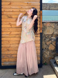 Anastasia 2-Piece Print Wide-Leg Cheongsam Set
