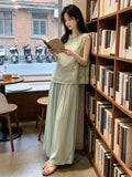 Begonia 2-Piece Embroidered Lace Vest Set Cheongsam