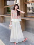 Diamond 2-Piece Floral Print Cheongsam Set