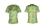 Glimmer Green Blue Pattern Cheongsam Top
