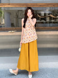Xiomara 2-Piece Print Sleeveless Cheongsam Set