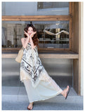 Wilhelmine Off-White Lace Tassel Cheongsam Dress