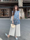Sabrina 2-Piece Sleeveless Top Set Cheongsam