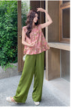 Nerida 2-Piece Printed Vest Cheongsam Set