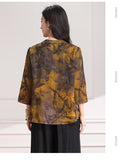 Azalea Floral Print Relaxed Cheongsam Top