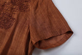 Nora Light Yellow Striped Cheongsam Dress