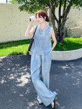 Tina 2-Piece Lace Tie-Dye Vest Set Cheongsam