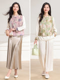 Haute 2-Piece Green Rice Pattern Cheongsam Set