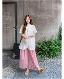 Luxe Unique Embroidered Short Sleeve Cheongsam Top Wide Leg Pants Qipao Set