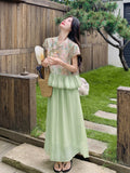 Sirius 2-Piece Lace Jacquard Cheongsam Set