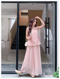 Xandra 2-Piece Pink Jacquard Cheongsam Set