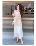 Lara 2-Piece Floral Cheongsam Top Set