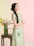 Joy Matcha Green Cheongsam Dress
